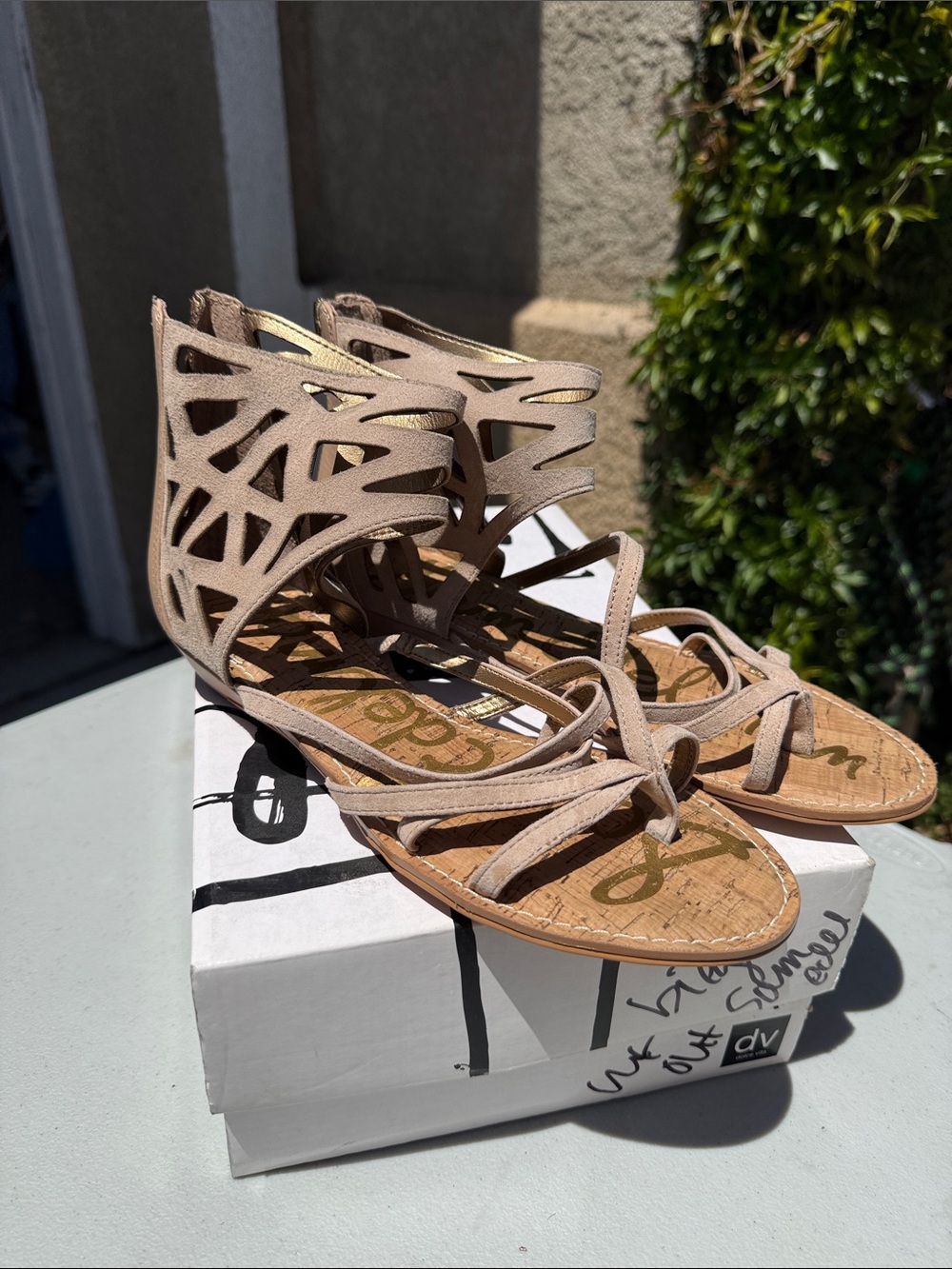 NWT Sam Edelman Taupe Cutout Gladiator Sandal